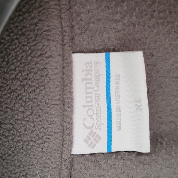 Columbia men's grey ltwt fleece zip front jacket XL - Picture 6 of 9